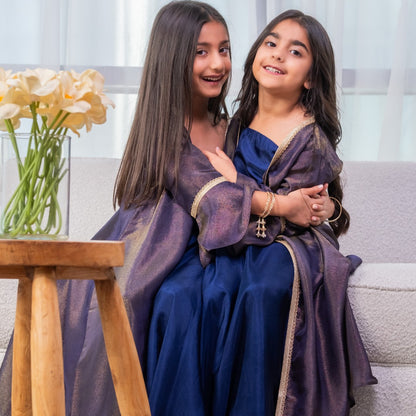 Royal Blue Daraa Two Piece Set