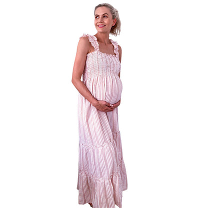 Savannah Shirred Maternity &amp; Nursing Dress