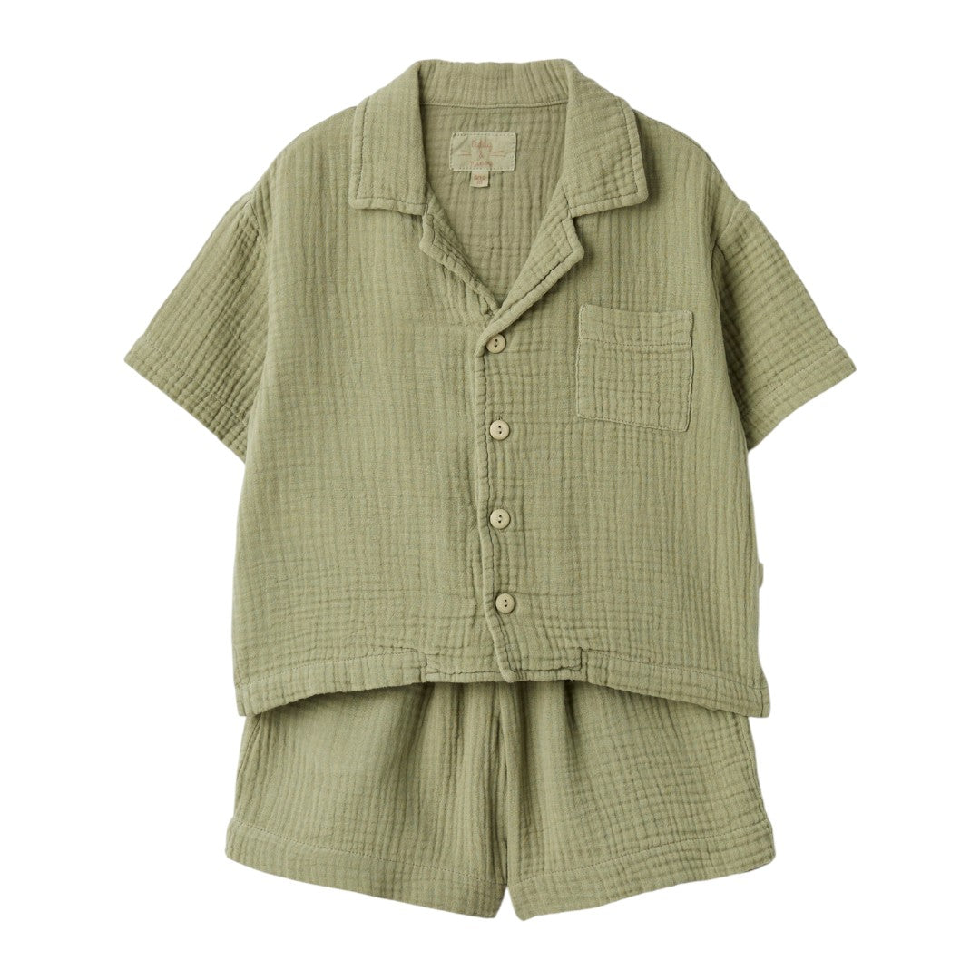 Organic Cotton Two Piece Set - Sage Green