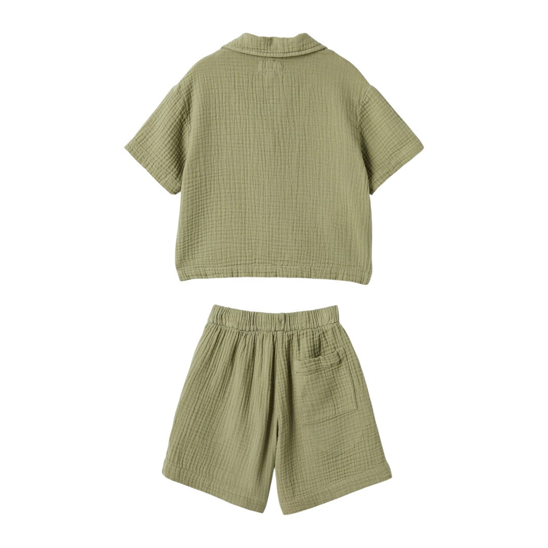 Organic Cotton Two Piece Set - Sage Green