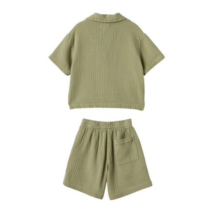 Organic Cotton Two Piece Set - Sage Green