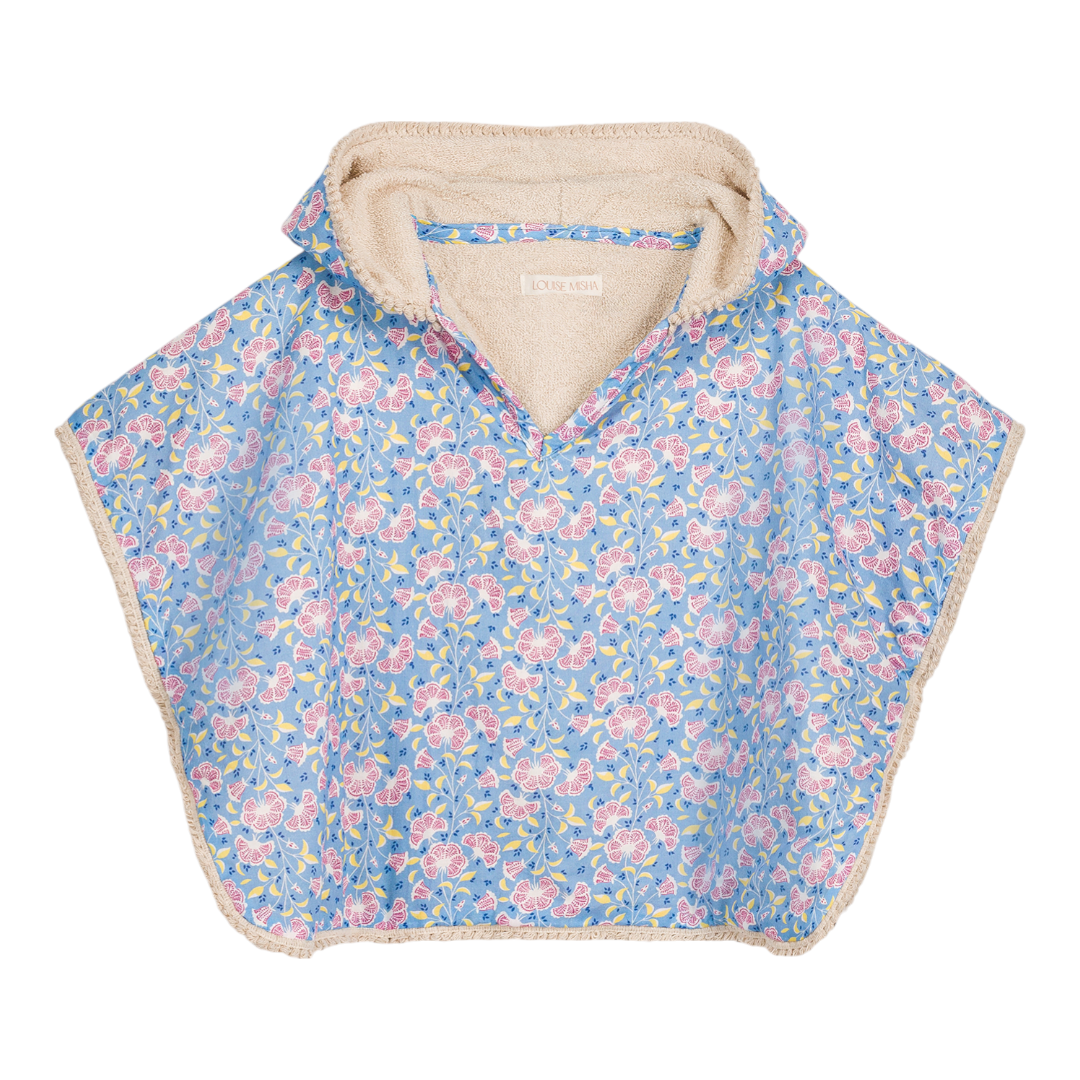 Mael Blue Hibiscus Bay Beach Cape for Girls