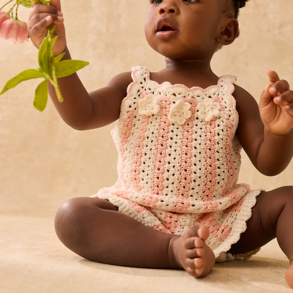 Larya Knit Top &amp; Mekylane Pink Striped Shorts Set for Girls LOUISE MISHA