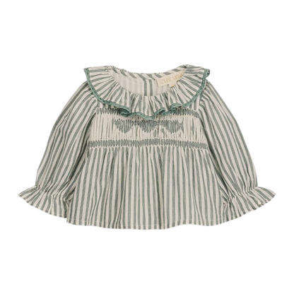 Almond Stripes Baby Blouse Antonella &amp; Bloomers