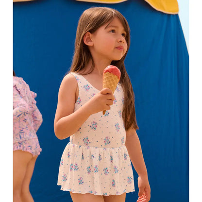 Kalinda Cream Flower Dunes One-Piece Swimsuit for Girls LOUISE MISHA