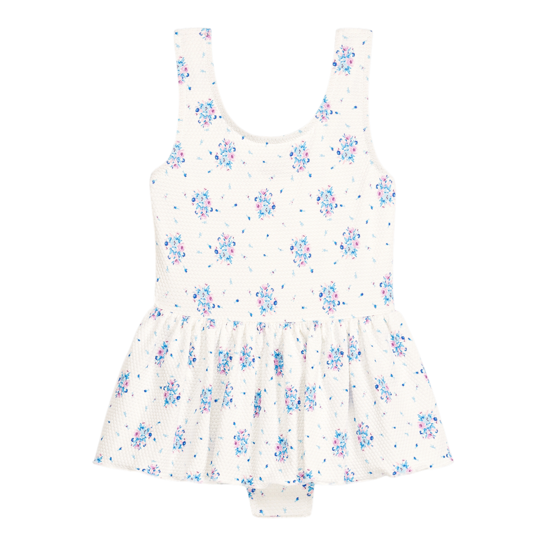 Kalinda Cream Flower Dunes One-Piece Swimsuit for Girls