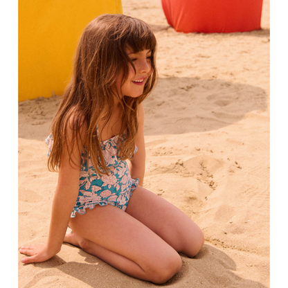 Jovana Blue Mountain Avens One-Piece Swimsuit for Girls