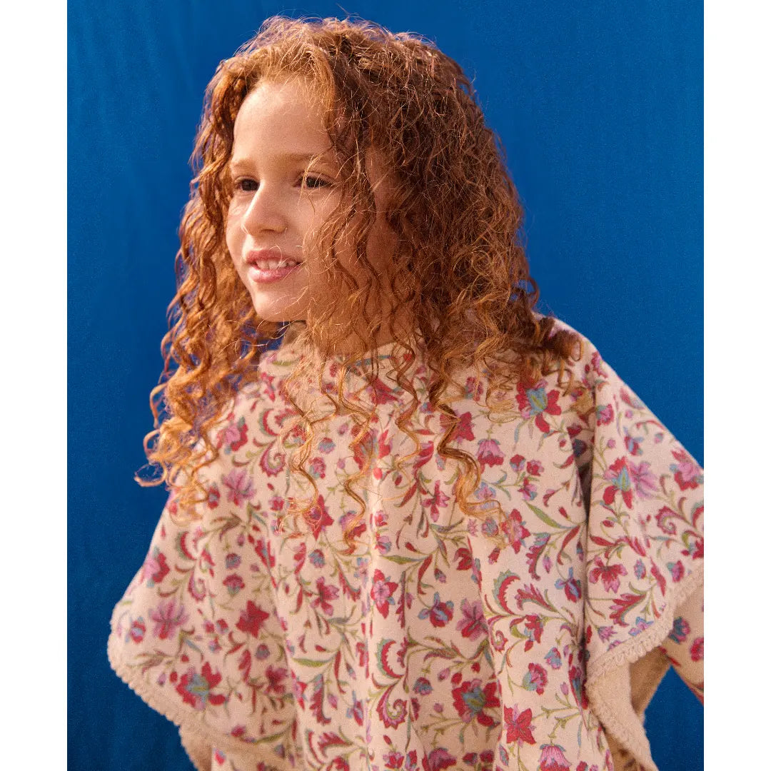 Mael Cream Floral Haven Beach Cape for Girls LOUISE MISHA