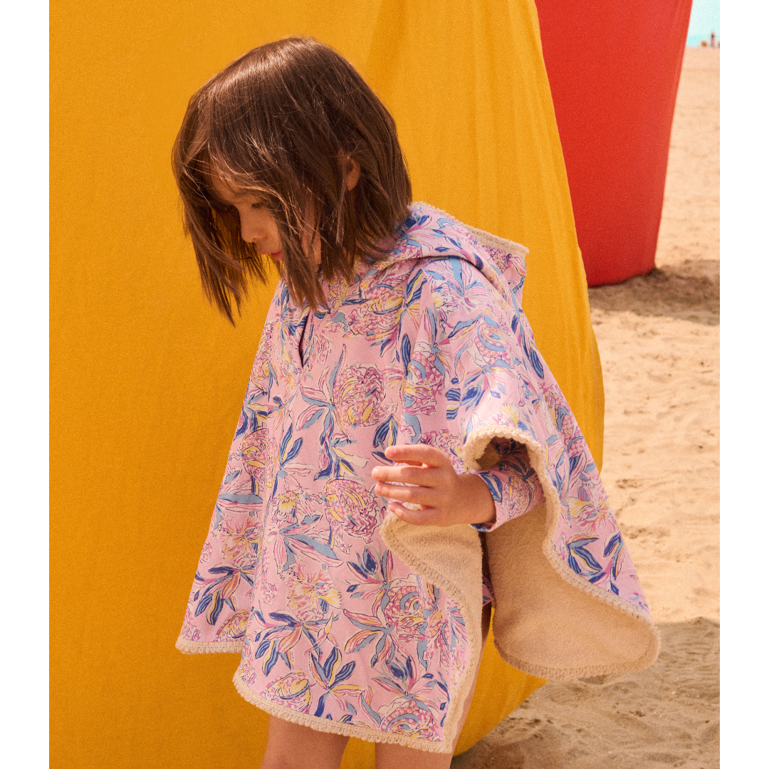 Mael Pink Lush Paradise Beach Cape for Girls