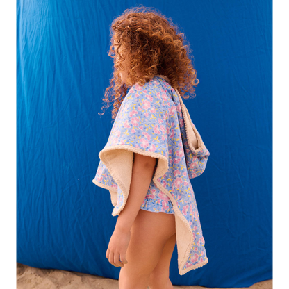 Mael Blue Hibiscus Bay Beach Cape for Girls