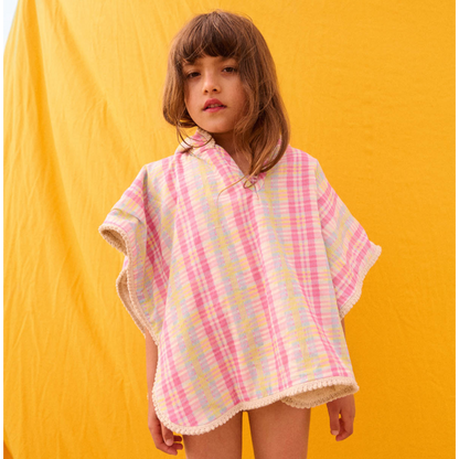 Mael Pink Island Check Beach Cape for Girls