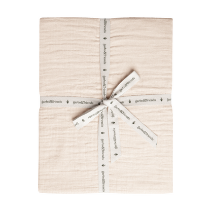 Sand Muslin Fitted Sheet Double