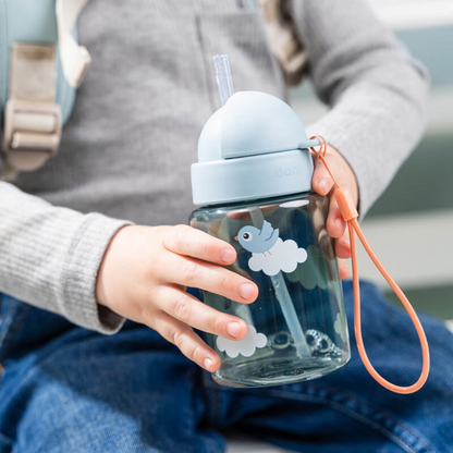 Lunch &amp; Snack Box with Straw Bottle Blue