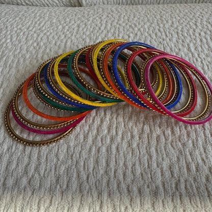 Multicolor set of 24 Bangles