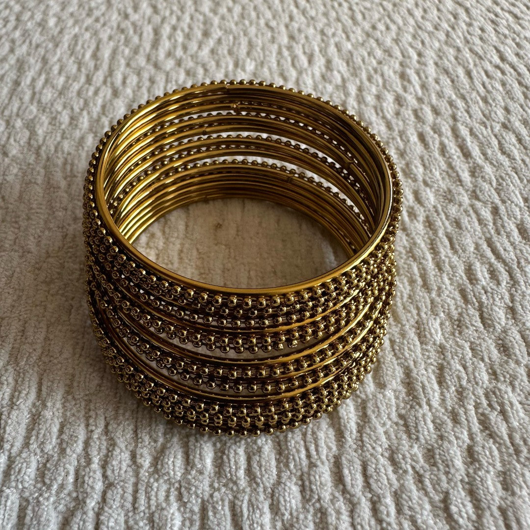 Dull Gold Metal Bangles