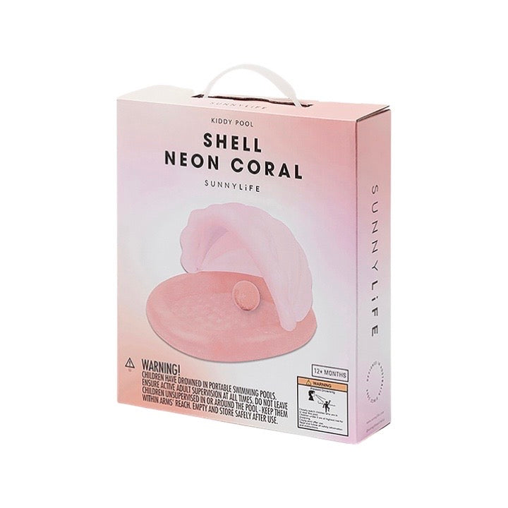 Kiddy Pool Shell Neon Coral