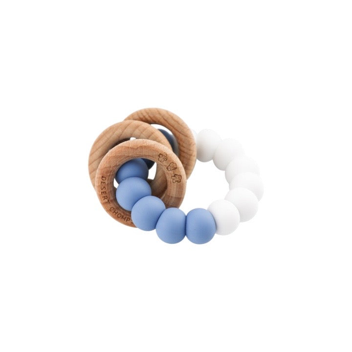 Trio Rattle Teether - Blue