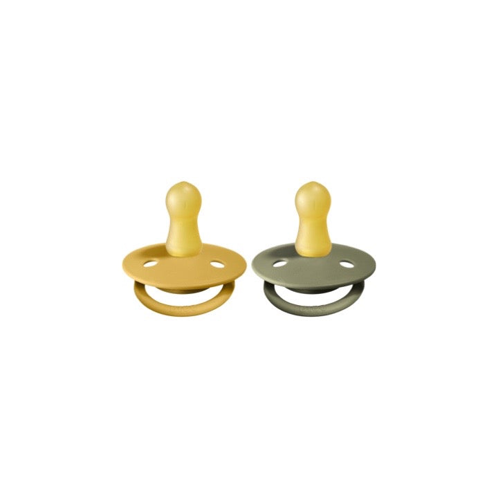 Pacifier DeLux (Silicone) (2pc) -Honey Bee / Olive