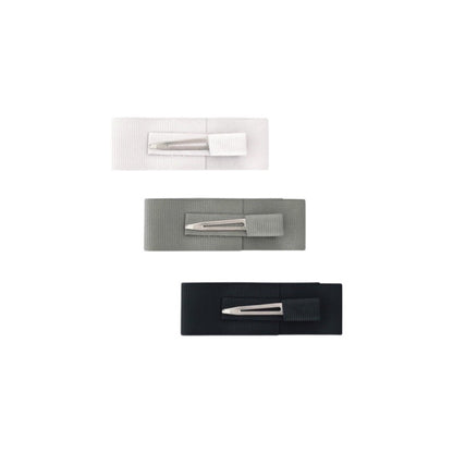 White, Grey and Black Gift Set of 3 Medium Layered Bows