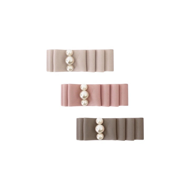 Carmandy, Antique Mauve and Chocolate Chip Gift Set of 3 Medium Layered Bows