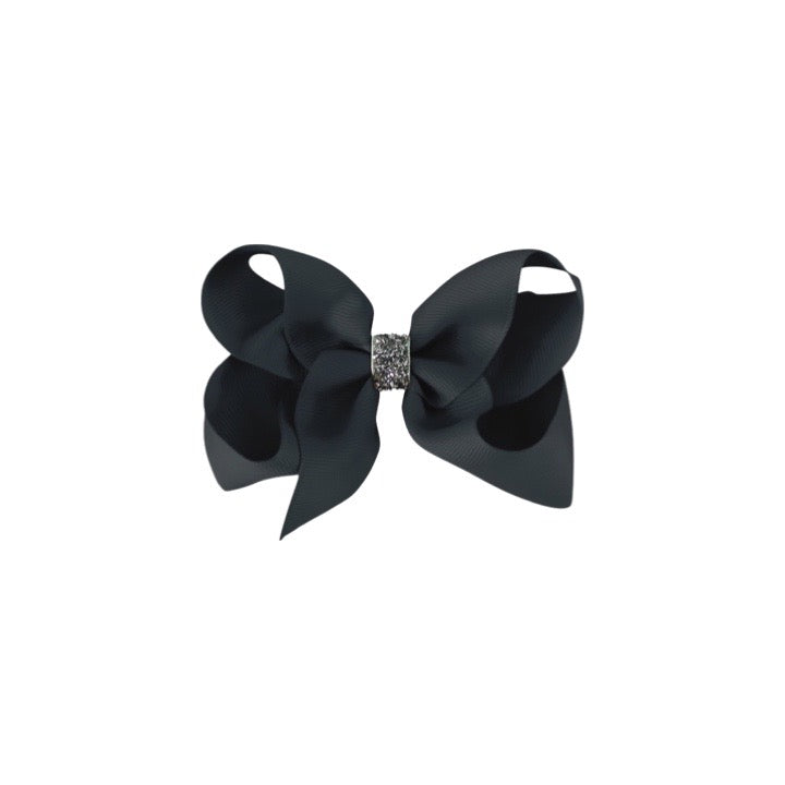 Black Glitter Large Boutique Bow
