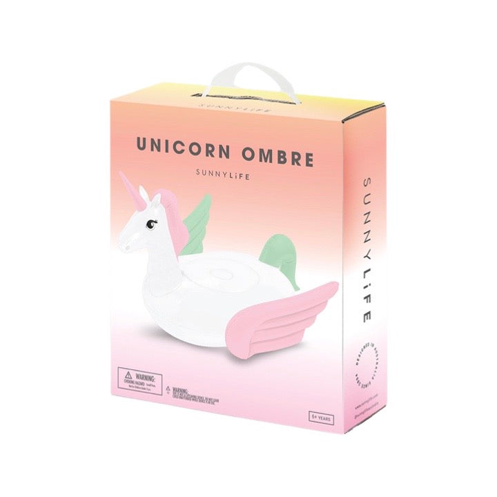 Luxe Ride-On Unicorn Coral Ombre