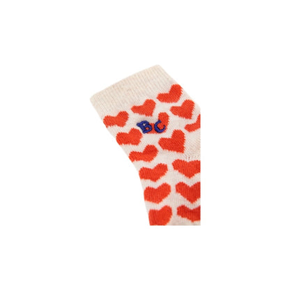 Hearts all over baby socks