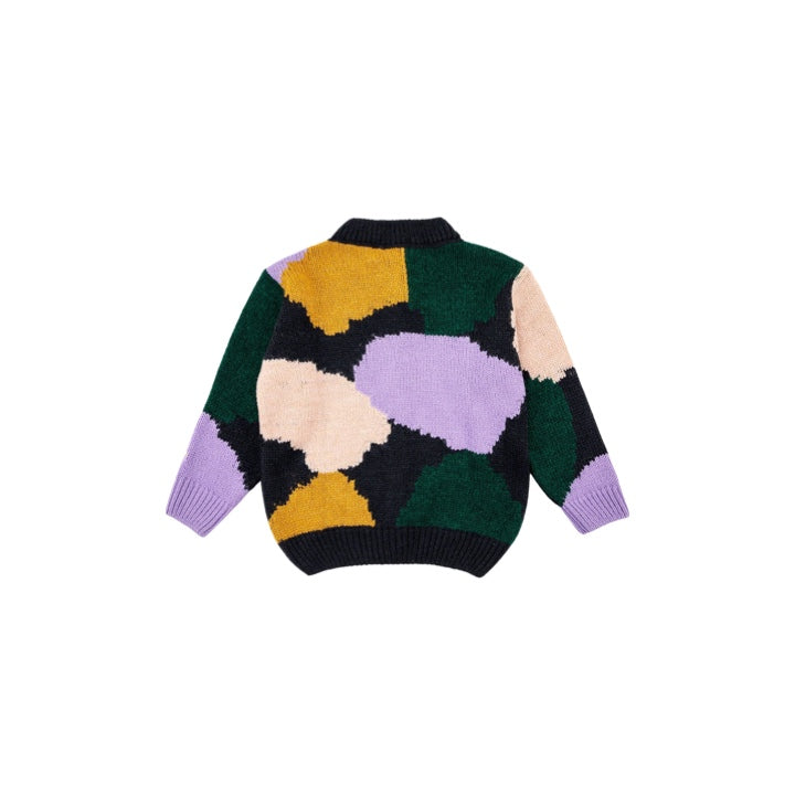 Spots Intarsia Cardigan
