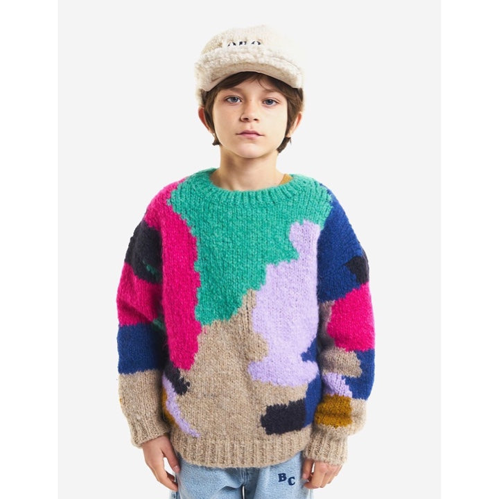Color Stains Intarsia Jumper