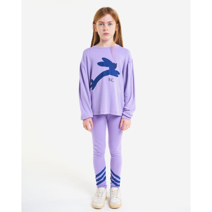 Jumping Hare T-shirt &amp; Stripes leggings