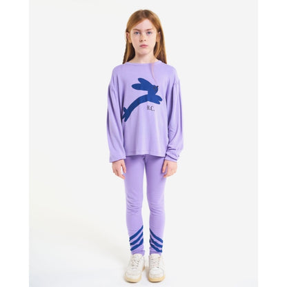 Jumping Hare T-shirt &amp; Stripes leggings