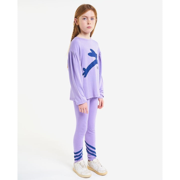 Jumping Hare T-shirt & Stripes leggings
