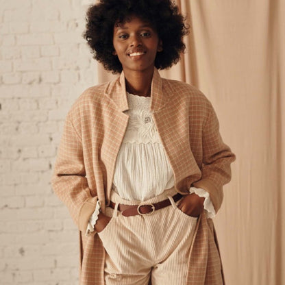 Women’s Sully Reversible Coat - Camel/blush