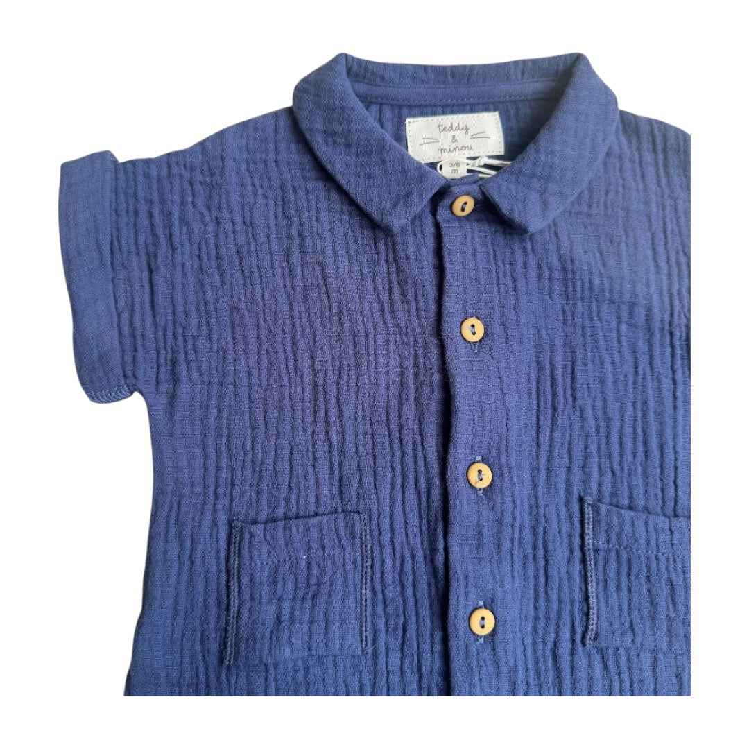 Baby Romper Blue Denim