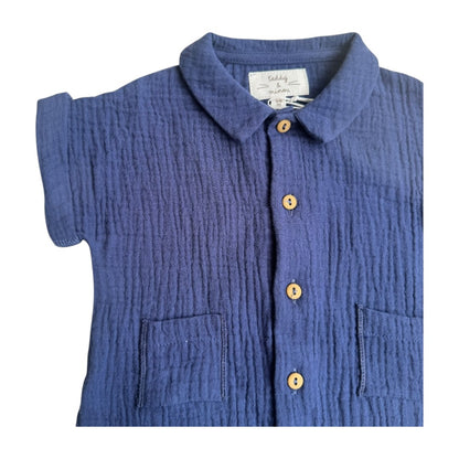 Baby Romper Blue Denim