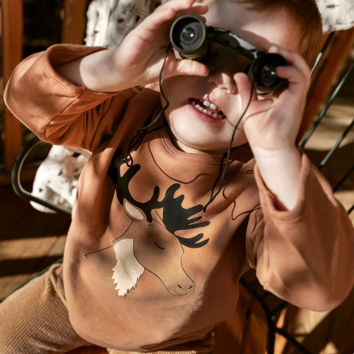 Cotton fleece Sweatshirt &amp; Pants - Copper