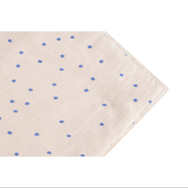 Bleu Muslin Filled Blanket