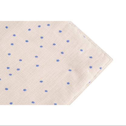Bleu Muslin Filled Blanket