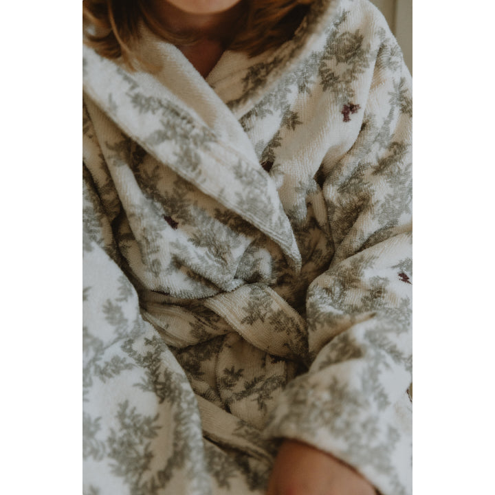 Pomegranate Terry Bathrobe