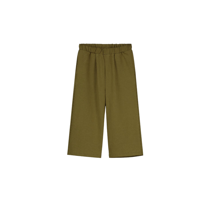 Puffy Cardigan &amp; Trousers - Olive Green