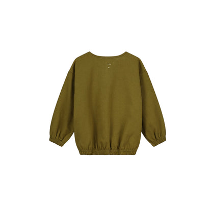 Puffy Cardigan &amp; Trousers - Olive Green