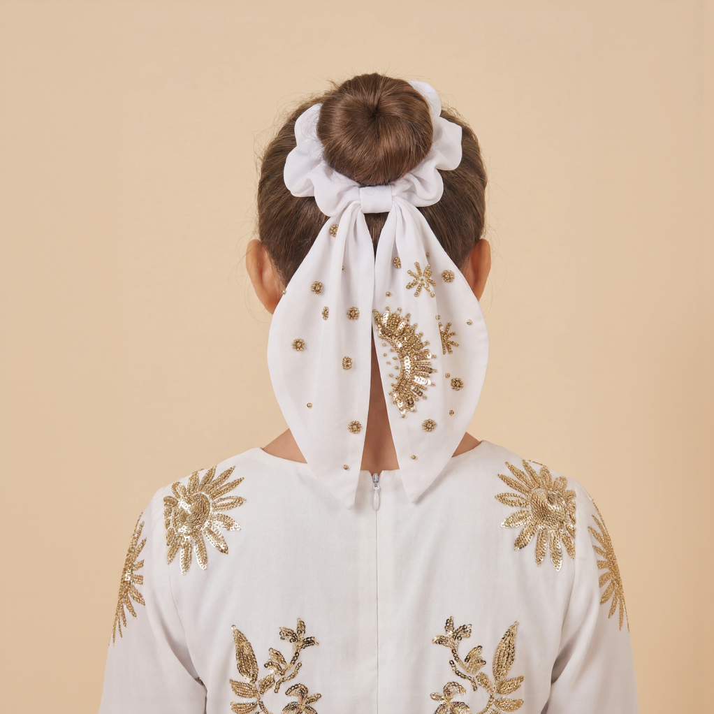 Ivory Celeste Scrunchy