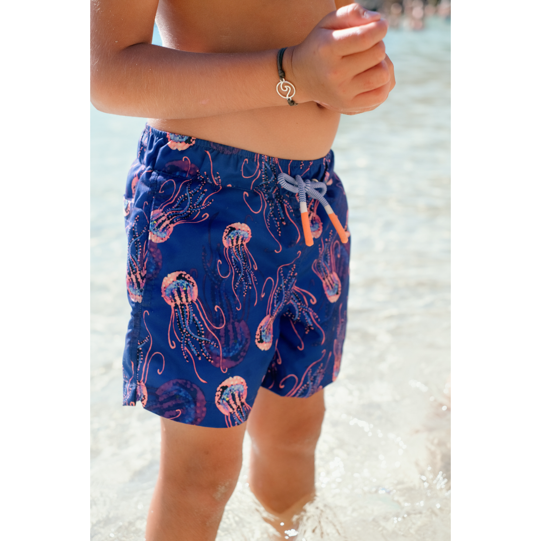Jellyfish Print Boys Swim Shorts