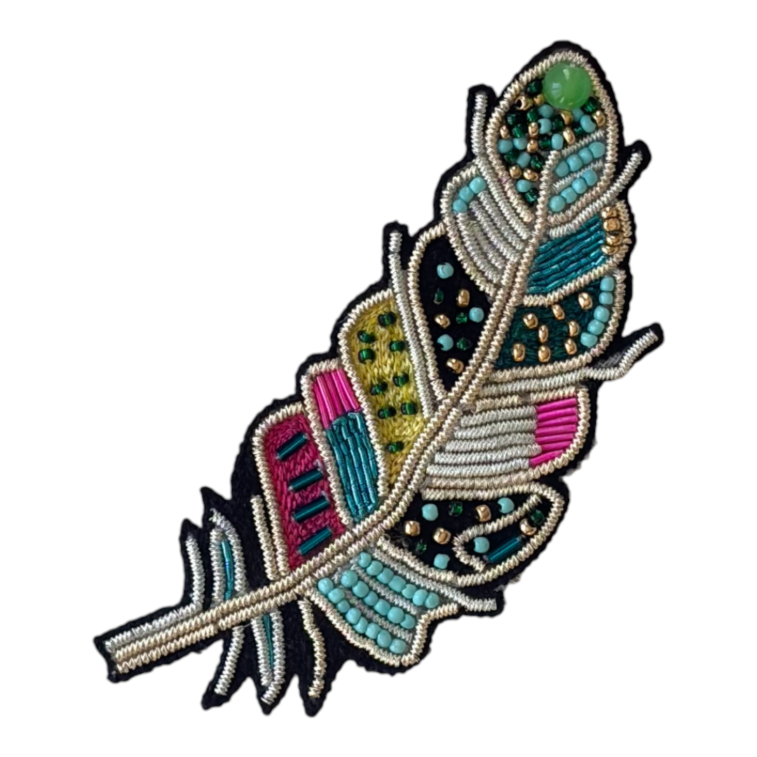 Jewel Feather Brooch