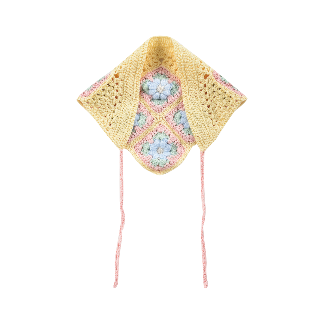Knitted Scarf Holly - Yellow