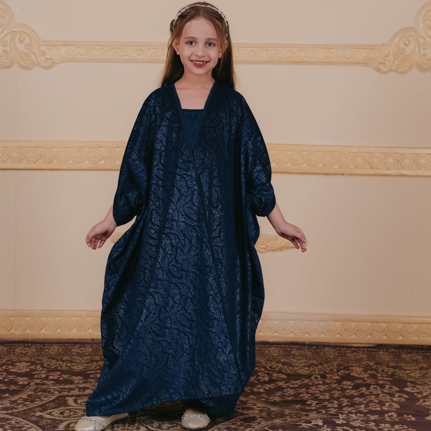 Noora Teal Bisht Set