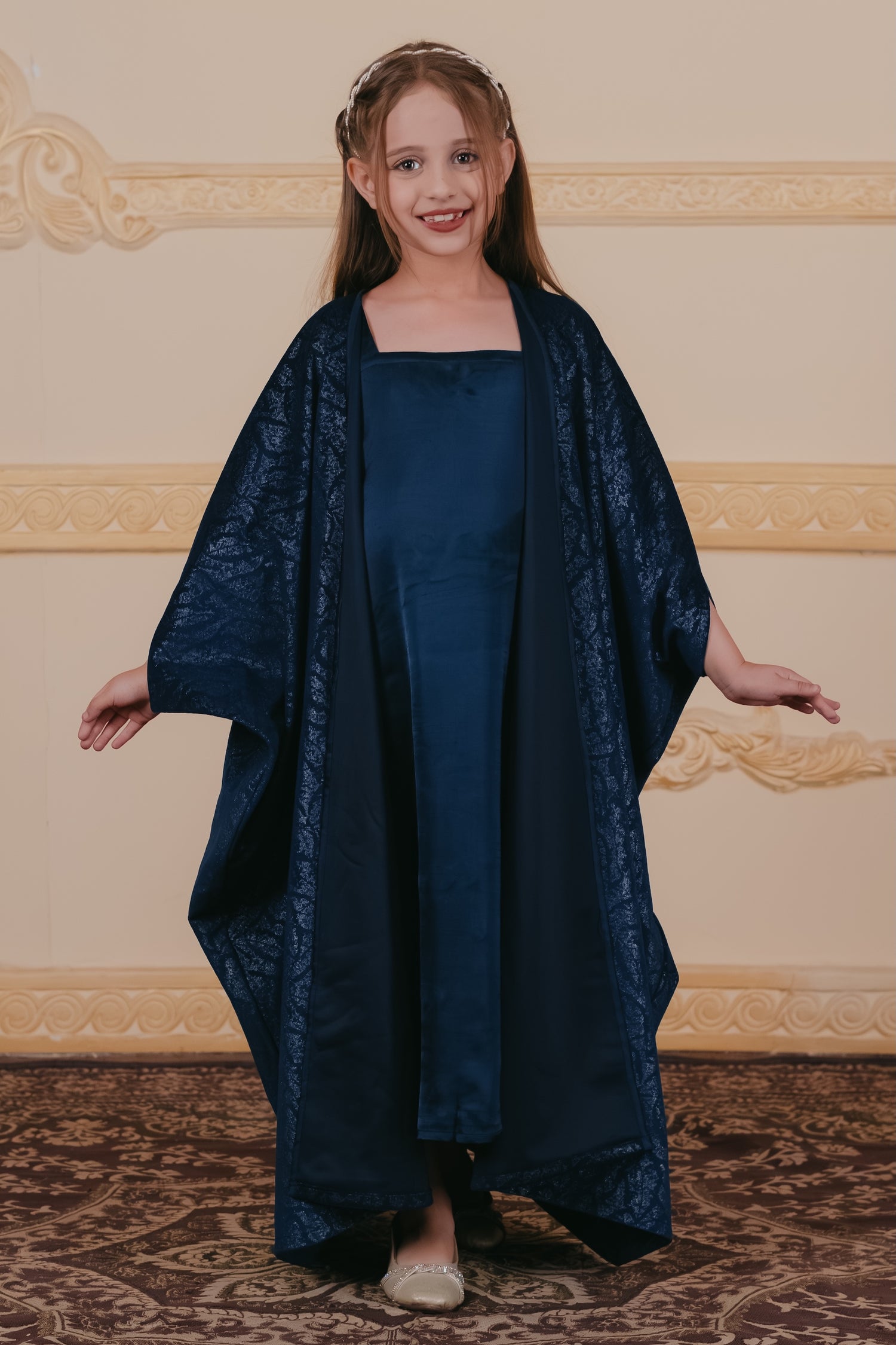 Noora Teal Bisht Set