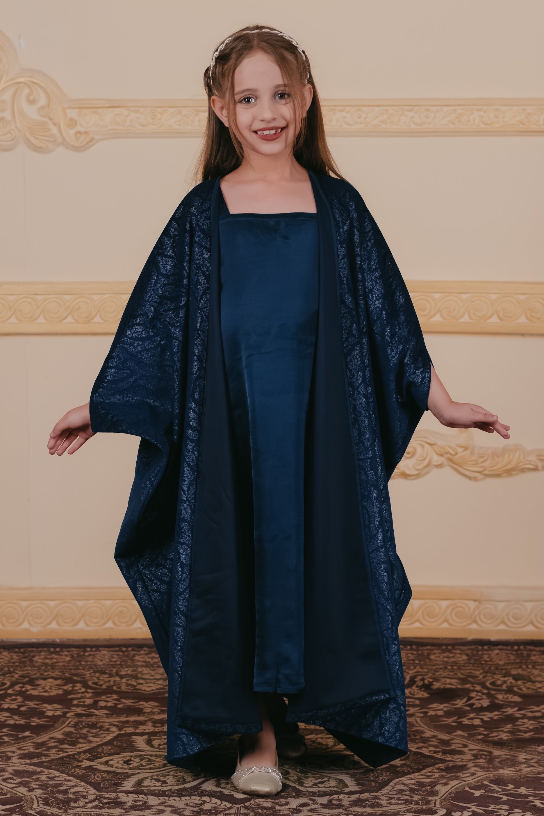 Noora Teal Bisht Set