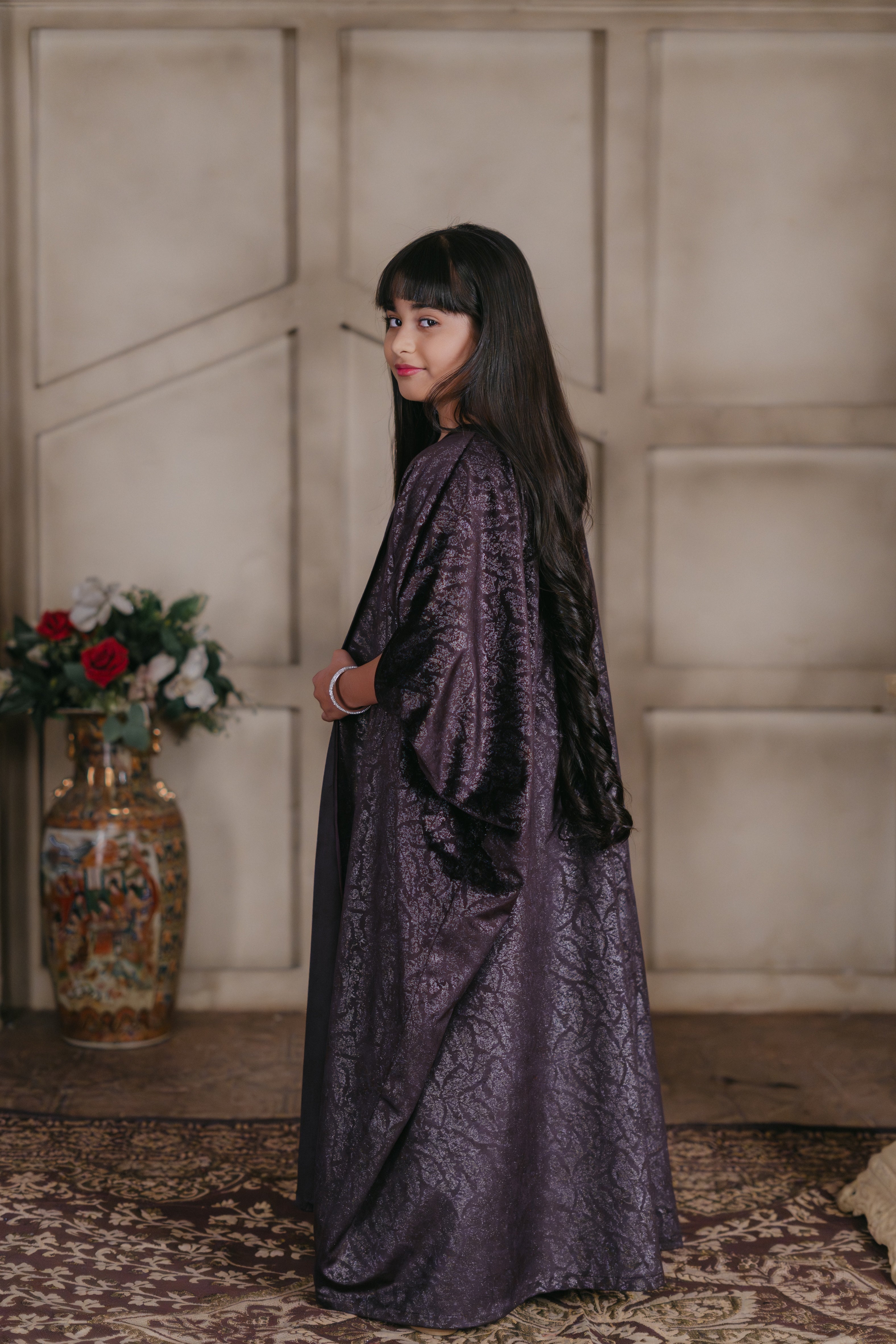 Layla Plum Shiney Bisht Set