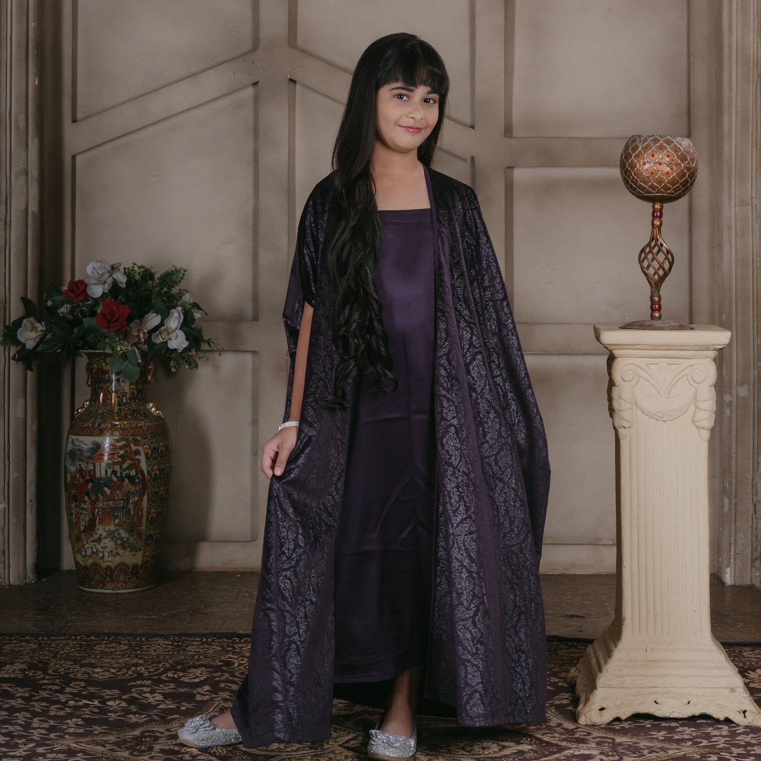 Layla Plum Shiney Bisht Set